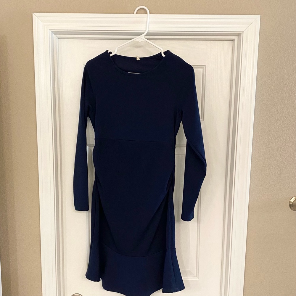 Dark blue PinkBlush size large short maternity dress